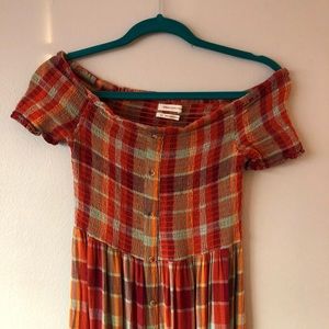 Urban Outfitters Autumn Plaid Maxi Dress